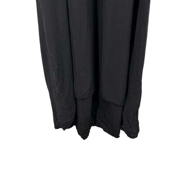 Artisan NY Black Maxi Dress M Split Neck Sleeveless Boho Chic - Picture 4 of 7